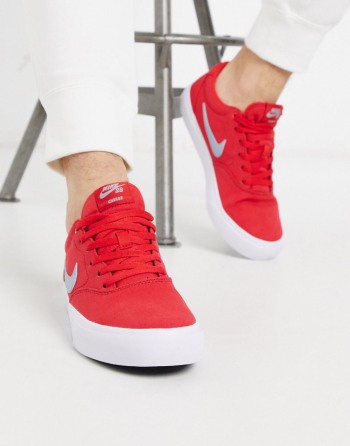 Nike SB Charge Canvas Crvene - Muške Tenisice | 52149STPK